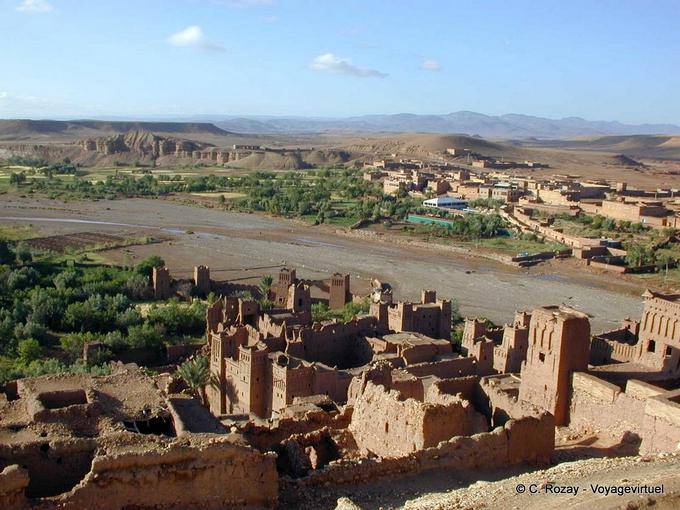 Ait Benhaddou, vista a partir do Kasbah - Marrocos