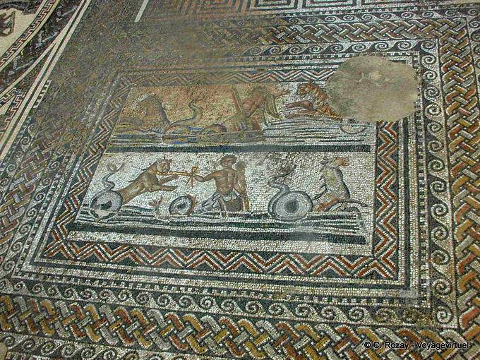 Mosaico da casa do Fauves, Volubilis - Marrocos