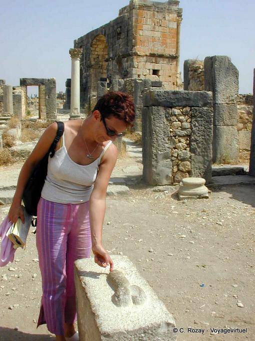 Falo Stone, Sexus grattus Rigolus, Volubilis - Marrocos