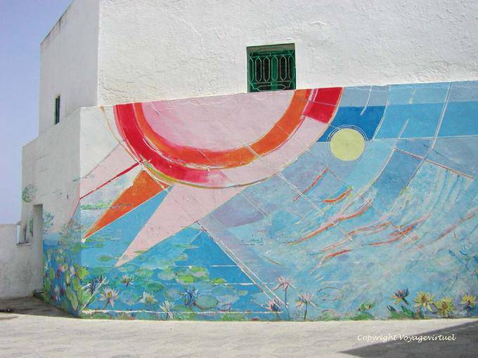Pintura Solar festival de pintura de parede restante Asilah - Marrocos