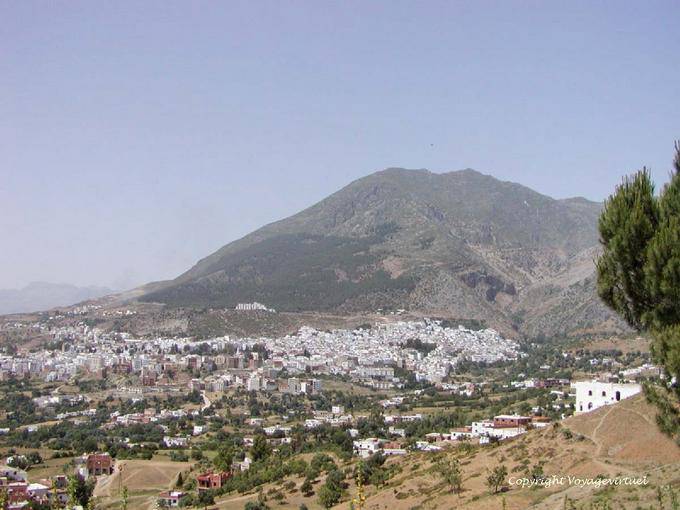 Visão geral de Chefchaouen, as portas de Rif - Marrocos