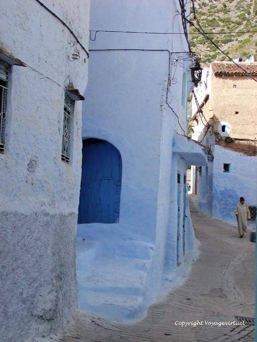 Descida das colinas circundantes, Chefchaouen - Marrocos