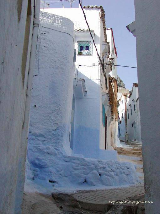 Para bairro de alta Ansar Chefchaouen - Marrocos
