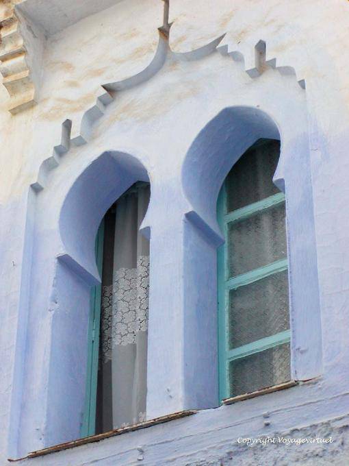 Janelas mouros, arquitetura, Chefchaouen - Marrocos
