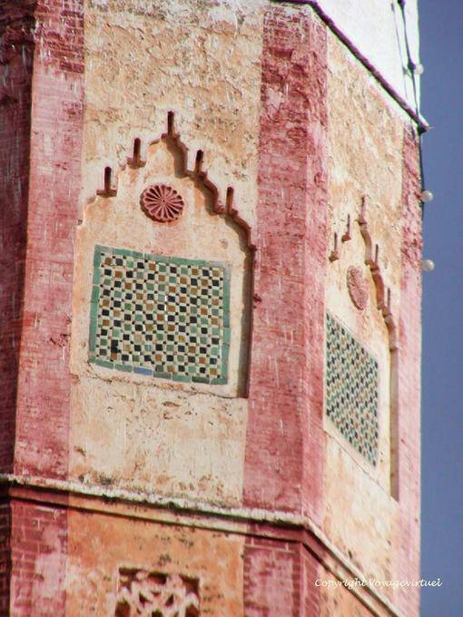 Detalhe do minarete da Grande Mesquita de Chefchaouen - Marrocos