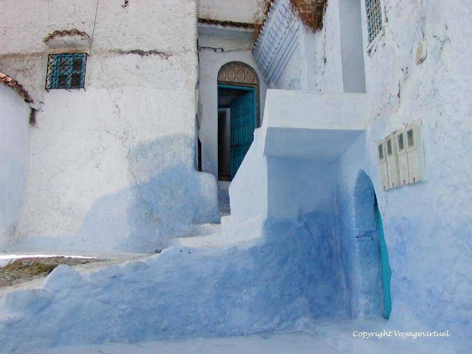 Arquitetura Chefchaouni, Bab Souk Medina, Chefchaouen - Marrocos