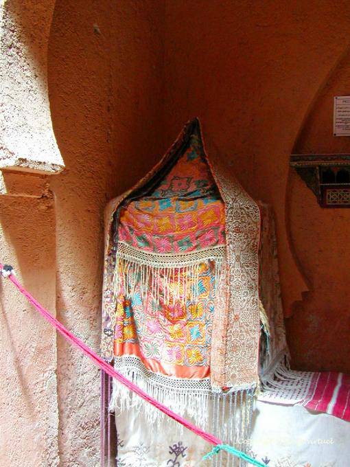 Palanquin escondido, Museu Etnográfico, kasbah Chefchaouen - Marrocos