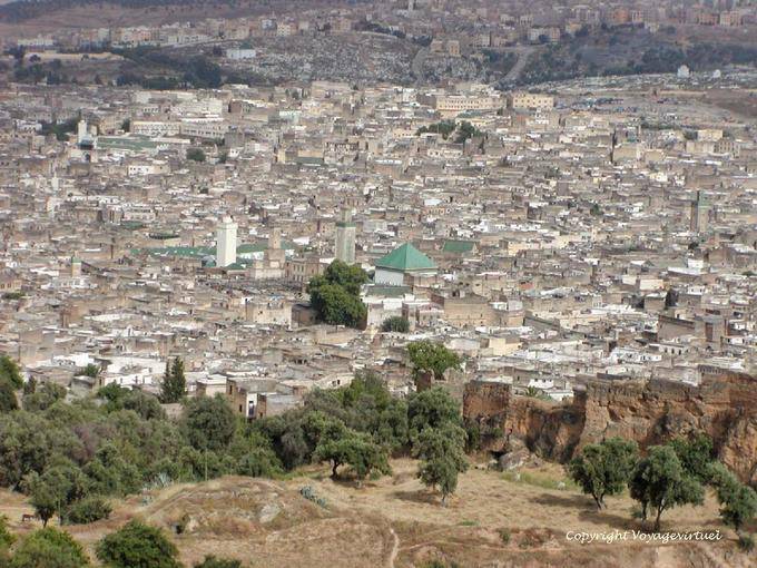 Vista de Fez da Necropolis Mérinide - Marrocos