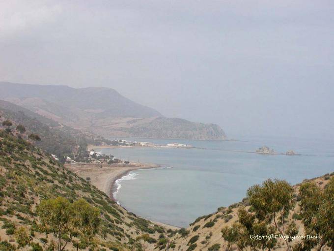 Panorama Cala Iris das alturas do Rif - Marrocos