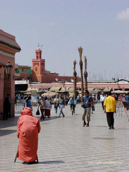 Chegando no Djemaa el Fna, Marrakech - Marrocos