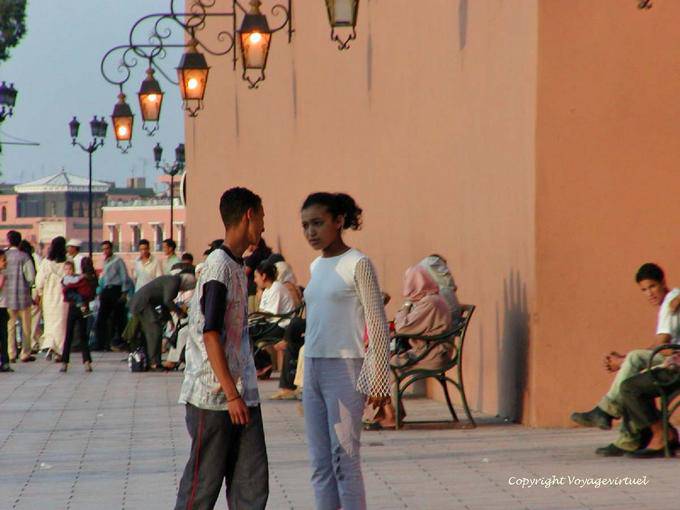 Escavação no final da tarde, Marrakech - Marrocos