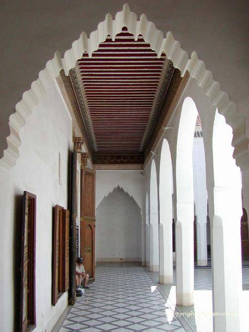 Galeria de Little Court, Bahia Palace, Marrakech - Marrocos