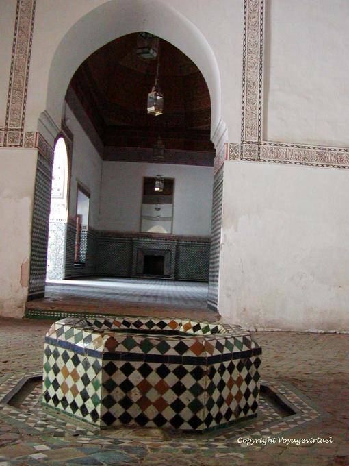 Banheira grandes zelliges, Hammam, Bahia Palace, Marraquexe - Marrocos