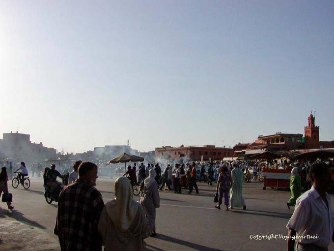 Djemaa el-Fna, à noite, Marrakech - Marrocos