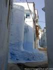 Para bairro de alta Ansar Chefchaouen, Marrocos.