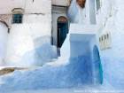 Arquitetura Chefchaouni, Bab Souk Medina, Chefchaouen, Marrocos.