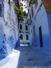 Chefchaouen, arquitetura e azul beco, Marrocos.