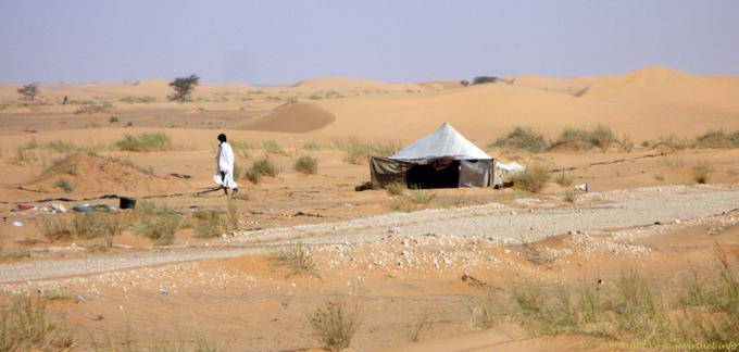Tenda nômade, entre Nouakchott e fronteira de Marrocos, Mauritânia