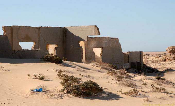 O Fort francês, Nouadhibou, na Mauritânia