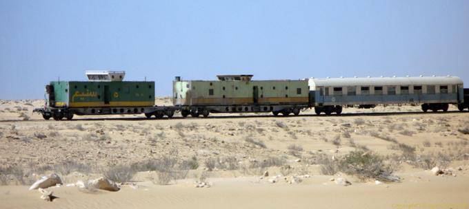 A cauda do comboio meu, Nouadhibou, na Mauritânia