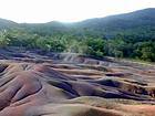 Cor Symphony de dunas terra nua, Chamarel, Maurícias.