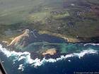 Sobrevoou a ilha Benitiers, Maurícias.
