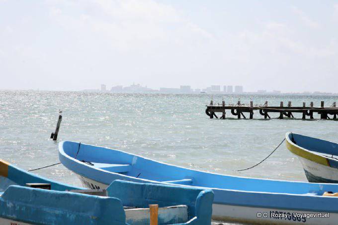 Os barcos do pontão, Puerto Juárez - México