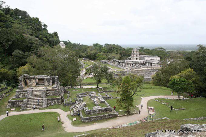 Panorama da cidade pré-hispânica, Palenque - México