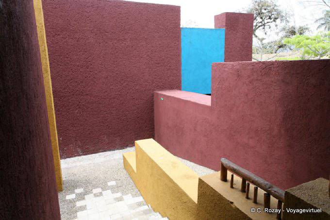 Os esquemas de cores, outdoor Tonina Museum - México