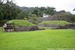 Panorama sobre o jogo de bola, Palenque, México.