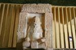 Escultura na posição de lótus, Museu, Uxmal, México.