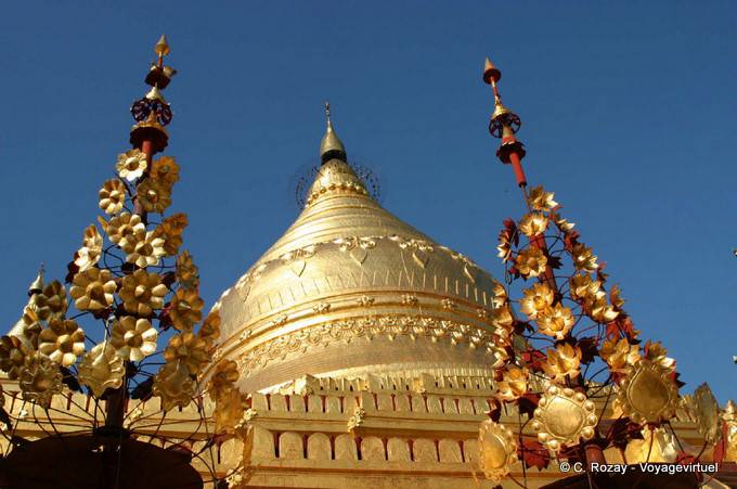Vista da stupa, Bagan, Shwezigon - Myanmar (Birmânia)