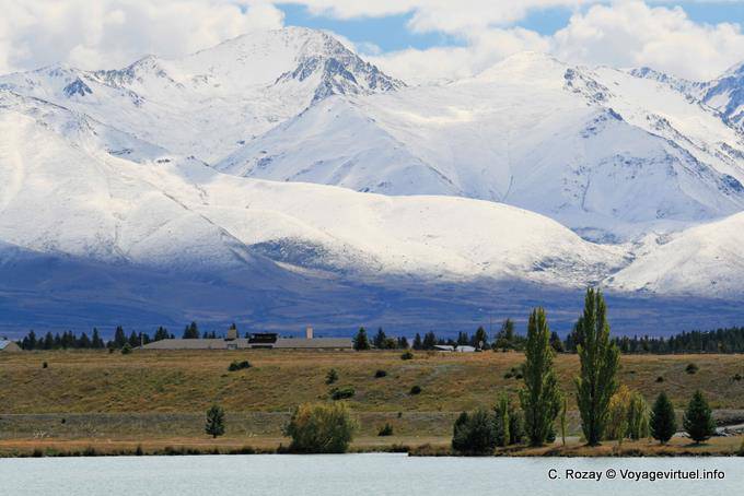Primeiros flocos, Ruataniwha Lake, Canterbury - Nova Zelândia