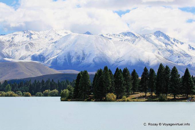 Contraste Verão Ruataniwha Lake, Canterbury - Nova Zelândia
