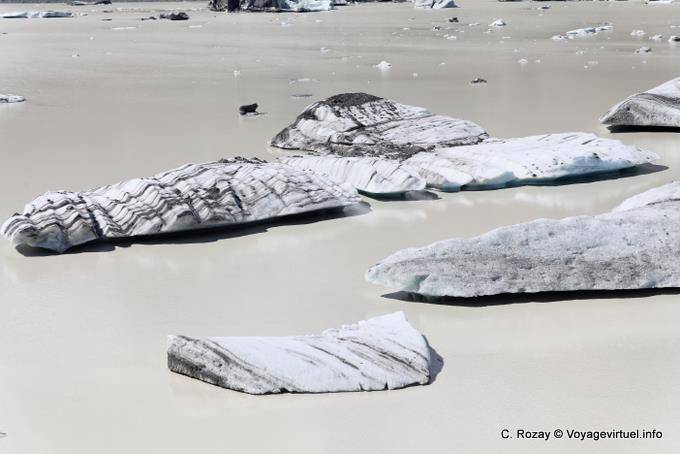 Quake sacode icebergs Tasman Lake, Canterbury - Nova Zelândia