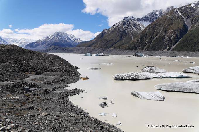Paisagem, Tasman Lake, Canterbury - Nova Zelândia