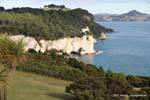 Catedral Cove Road, Hahei Coromandel, Nova Zelândia.