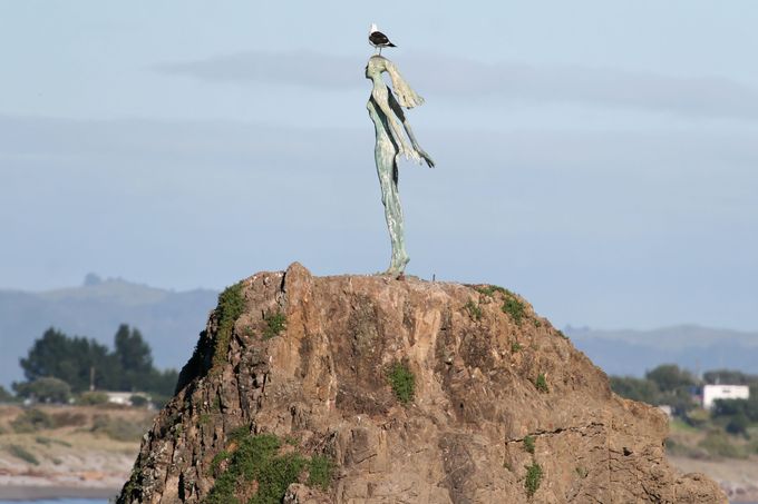 Estátua Wairaka, Turuturu Roimata, Whakatāne Heads, East Cape - Nova Zelândia