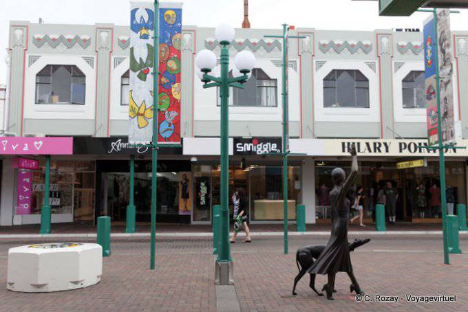 Bronze do Loucos Anos Vinte, Emerson Street, Napier, Art Deco Ocean Boulevard, East Coast - Nova Zelândia