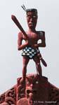 Figura Maori Omaio, East Cape, Nova Zelândia.