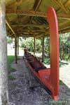 Canoas históricos, Rewas Vila, Kerikeri, Northland, Nova Zelândia.