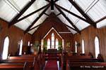 Vista interior, St James Anglican Church, Kerikeri, Northland, Nova Zelândia.