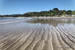 Areia luz, Oakura Bay, Northland, Nova Zelândia.