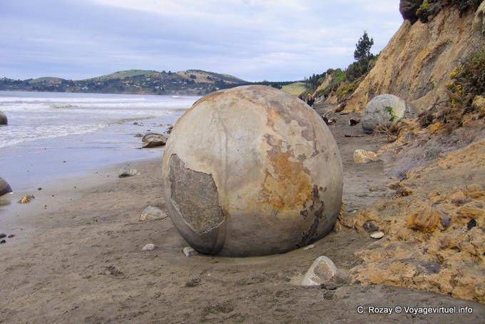 Globo pedra, Pedregulhos Moeraki Scenic Reserve, Otago - Nova Zelândia