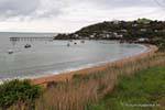 Panorama sobre a vila, Moeraki, Otago, Nova Zelândia.