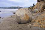 Globo pedra, Pedregulhos Moeraki Scenic Reserve, Otago, Nova Zelândia.