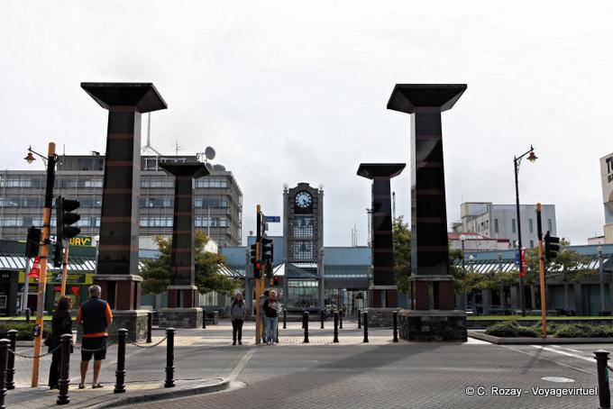 A praça principal da cidade, Wachner Lugar Invercargill, Southland - Nova Zelândia