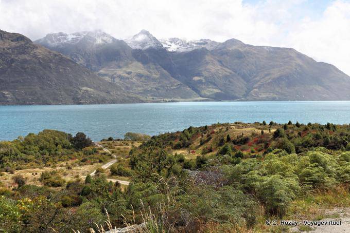 Panorama de Wye Creek, Queenstown Lake Wakatipu, Southland - Nova Zelândia