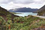 Do alto de Makarora Road, Lake Hawea, Southland, Nova Zelândia.