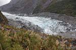 Conclusão de 13 km da geleira, Fox Glacier, Westcoast, Nova Zelândia.